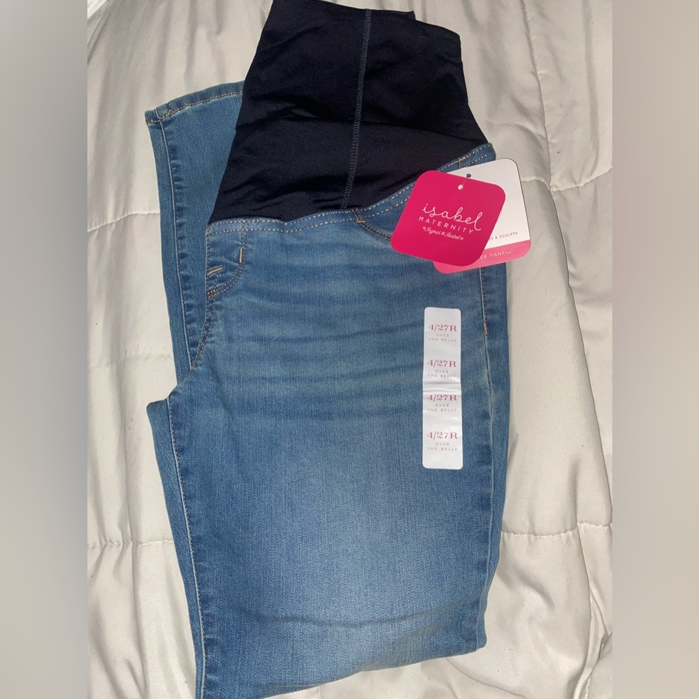 Women’s Isabel Skinny Over Belly Maternity Jeans, Sz 4